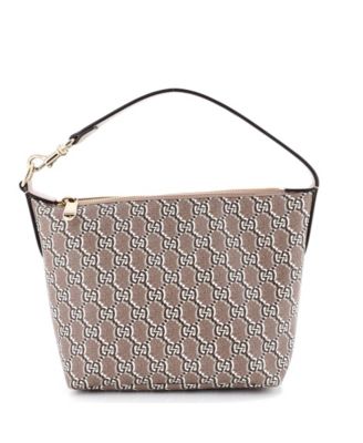 Super Mini Ophidia Zip Shoulder Bag GG Shadow Coated Canvas