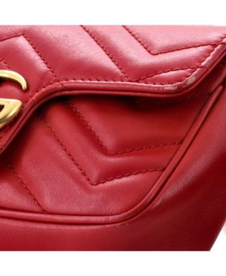 Super Mini GG Marmont Flap Bag Matelasse Leather