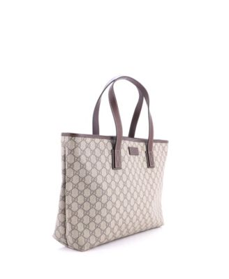 Medium Plus Tote GG Coated Canvas with Leather