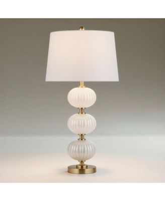 Possini Euro Grace High Pearl Fluted Glass Table Lamp
