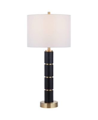 Possini Euro Rainier 30 1/2"H Faux Leather Column Table Lamp