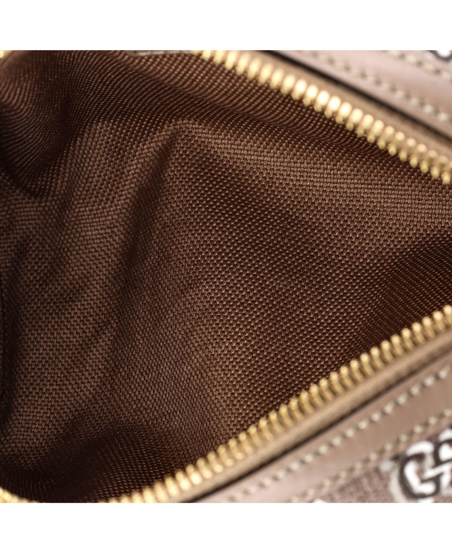 Mini Cylindrical Shoulder Bag GG Shadow Coated Canvas