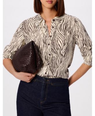 Women's Zebra Button Through Shirt