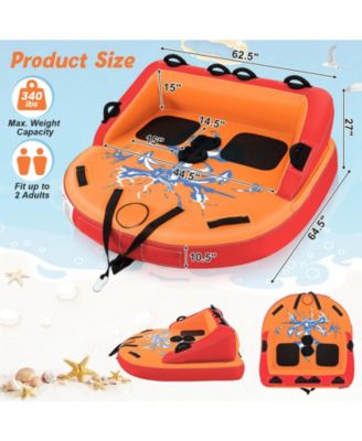 2 Person Inflatable Towable Tubes for Boating.