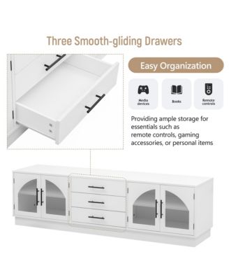 68.9'' TV Stand for TVs up to 75", Media Console Cabinet with 3 Drawers and Adjustable Shelves, Symmetrical Design for Living Room