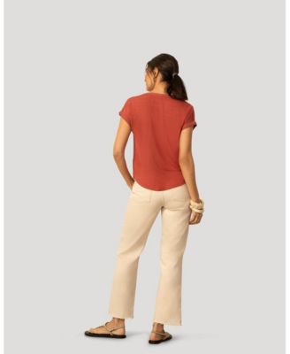 Women's Smocked Shoulder Tee