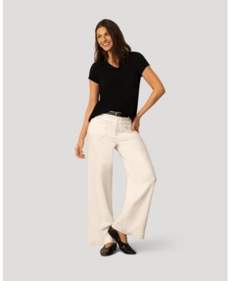 Women's V neck Patch Pocket Tee