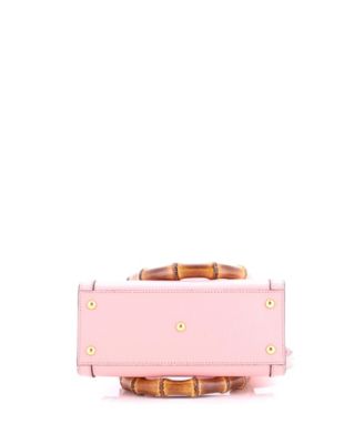 Mini Diana NM Bamboo Handle Tote Leather