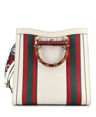 Large Diana NM Bamboo Handle Tote Printed Leather