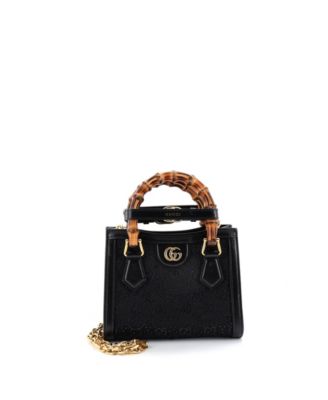 Mini Diana NM Bamboo Handle Tote Crystal Embellished GG Canvas