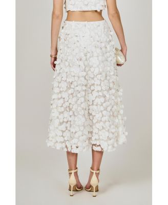 Women's 3D Floral Maxi Skirt