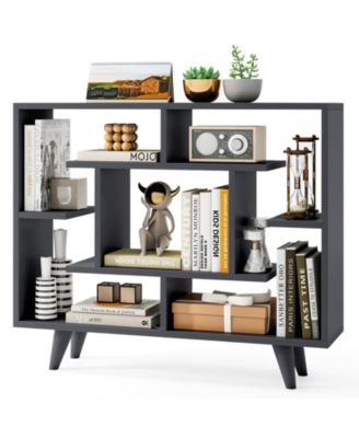 Geometric Storage Bookcase with Shelves and Anti Tipping Kit