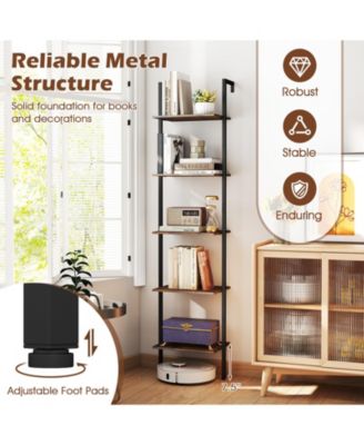 Wall Mounted Ladder Shelf with Anti Tipping Safety Kits