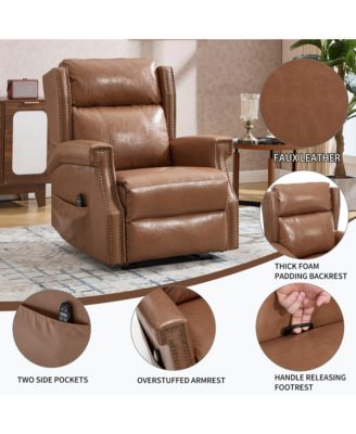 Manual Recliner Chair with Heavy Duty Motion 8 Vibrating Nodes And 3 Massage Modes