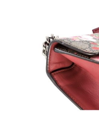 Small Padlock Shoulder Bag Blooms Print GG Coated Canvas