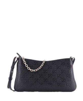 Medium Emblem Chain Shoulder Bag Guccissima Leather