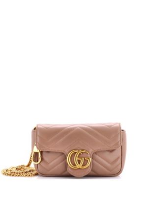 Super Mini GG Marmont Flap Bag Matelasse Leather