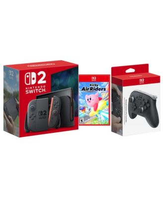 Switch 2 Console with Kirby Air Riders and Pro Controller Bundle