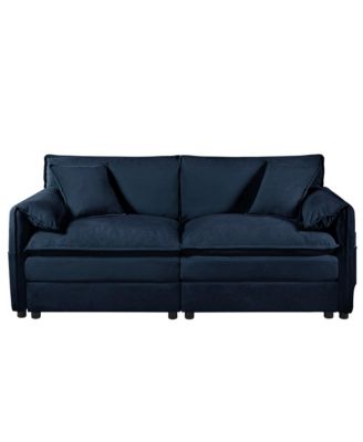 Deep Seat Sectional Sofa Cloud Couch with Ottoman, Modern Chenille Comfy Love Seat Upholstered Modular L Shaped Couch,DIY Combination