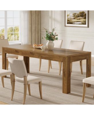 Dining Table for 6-8, 78.7-Inch Long Rectangle Kitchen Table, Modern Simple Kitchen Dining Room Furniture