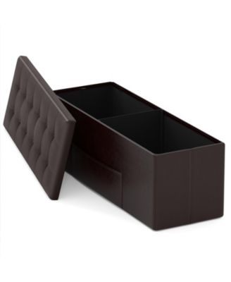 Folding Storage Ottoman Bench for End of Bed Seating