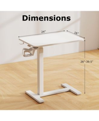 Height Adjustable Mobile Standing Desk Overbed Table