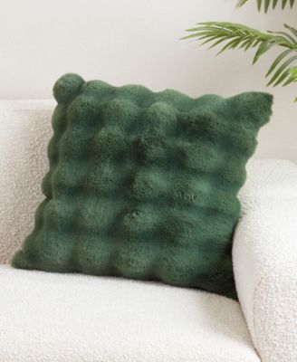 Plush Faux Fur Decorative Pillow, 20" x 20"