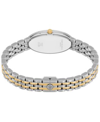 Women's The Oval Elongated Quartz Two-Hand Two-Tone Stainless Steel Watch, 22mm