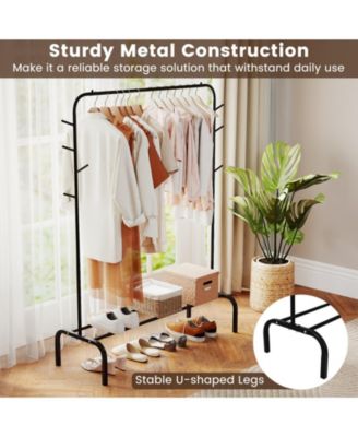 Heavy Duty Metal Clothes Rack Garment Wardrobe Stand