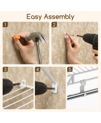 Wall Mounted Closet Shelves with Ventilated Wire Shelving