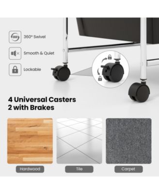 Nine Drawer Rolling Storage Cart with Metal Frame Organizer