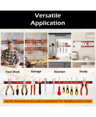 18 Inch Magnetic Tool Holder Strip with Mounting Screws