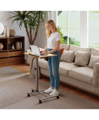 Adjustable Angle Height Rolling Laptop Table