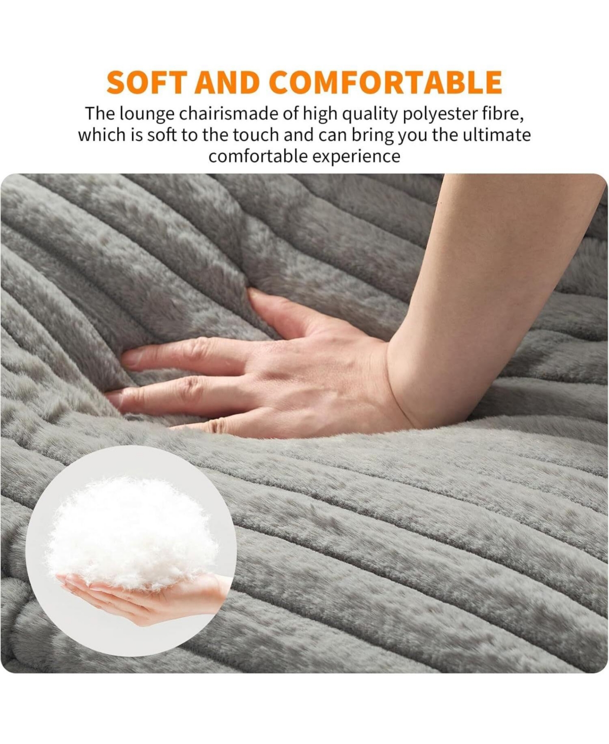 gaomon Modern Plush Sling Accent Chair with Shredded Foam Upholstery and Sturdy Metal Frame, Comfy Lounge Chair for Home