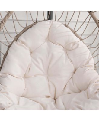 Outdoor Egg-shaped Hanging Chair with Stand, Patio Swing Chair, Indoor Rocking Chair, Outdoor Hammock Egg-shaped Chair