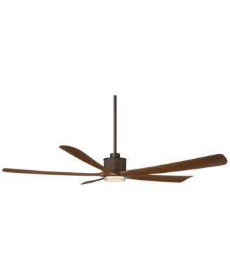 60" Hex and Koa LED Ceiling Fan with Remote