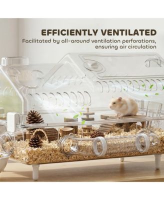 8 in 1 Hamster Cage with Accessories, 21.5" x 11.8" x 12.6"