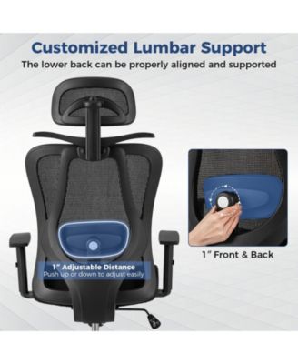 Ergonomic Office Chair with Adjustable Headrest and Recline