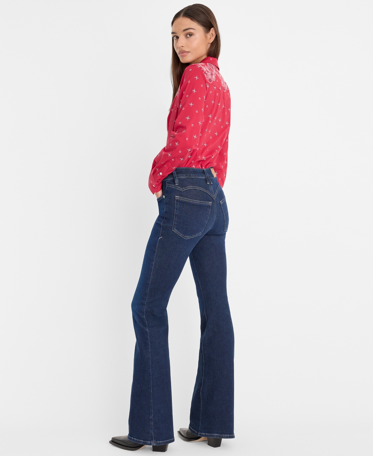 Good American Women's Dolly Joleans Flare Jeans