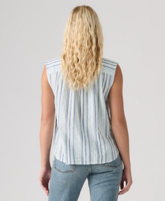 Women's Point Collar Relaxed-Fit Top