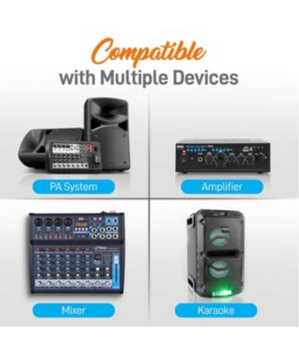 UHF Wireless Microphone System with Bluetooth - (4) Beltpacks and (4) Headset Mics PDWM4122