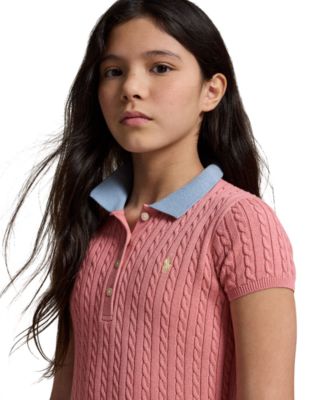 Girls' 7-16 Mini-Cable Sweater Dress