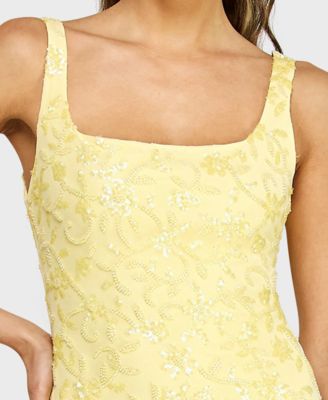 Juniors' Square Neck Mini Dress