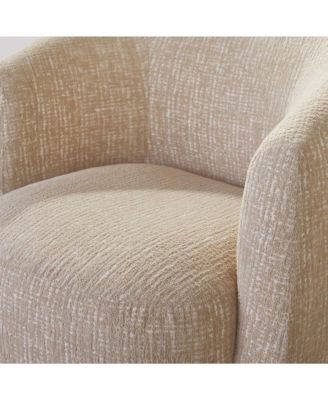 2 Pc. Polyester Shelter Arm Swivel Accent Chair - Sand Dollar