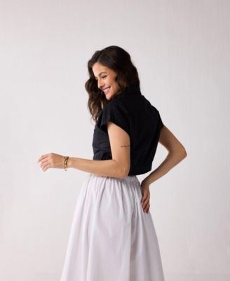 Women's Oversized Crop Shirt