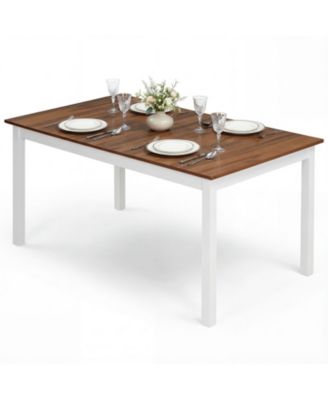 60 in Rectangular Dining Table with Solid Wood Legs