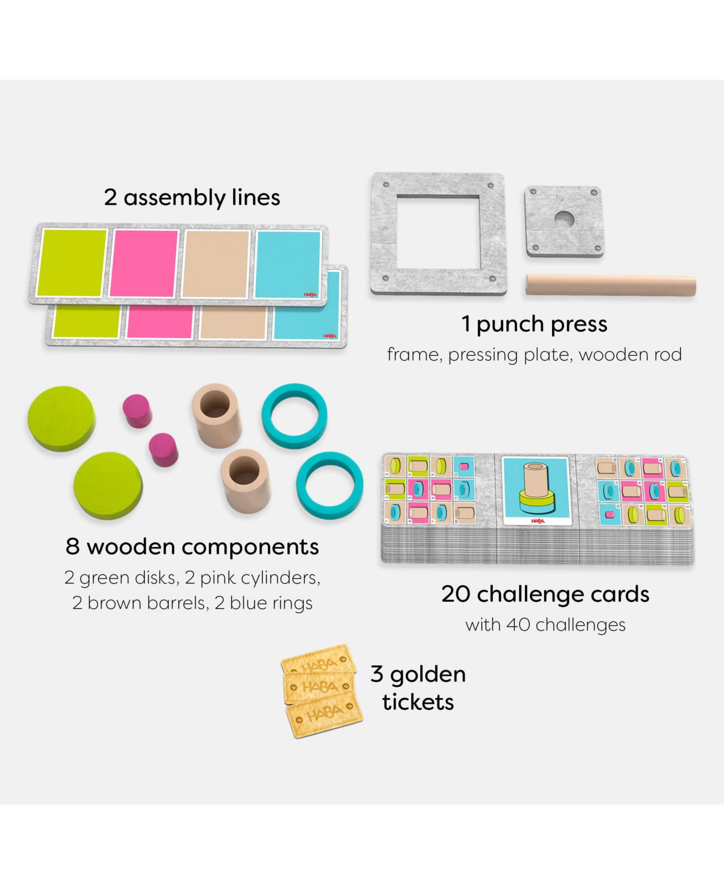 Детская настольная игра Haba Fast Factory Sequence Family Strategy Board Game, Ages 8+, цвет: Серый — фото 7