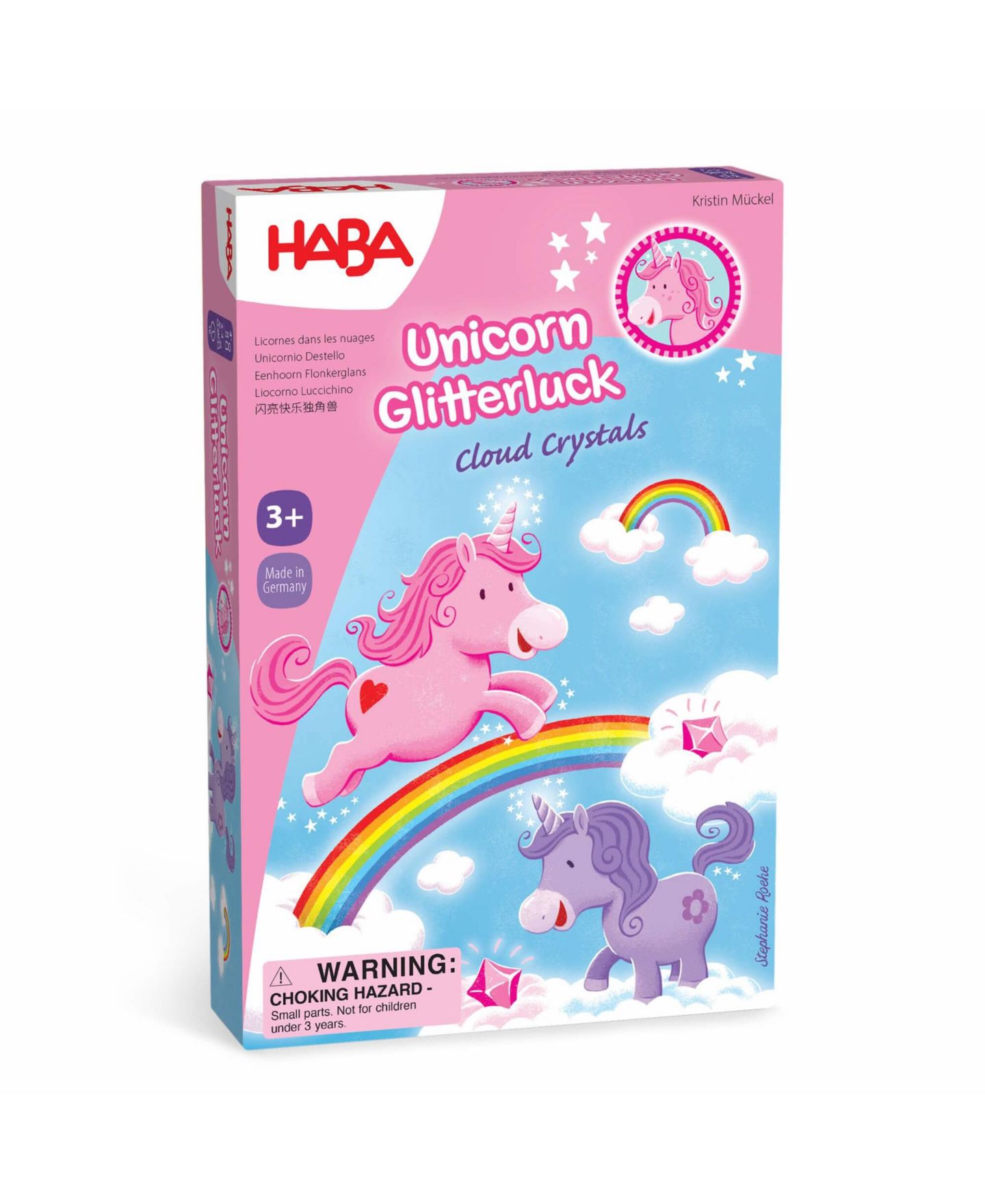 Детская настольная игра Haba Unicorn Glitterluck Board Game, Ages 3+, цвет: Розовый — фото 1