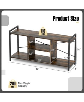 Industrial TV Stand for TVs up to 55 in Entertainment Center