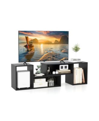 Adjustable TV Stand Set with Storage Cubes for 55 in TVs